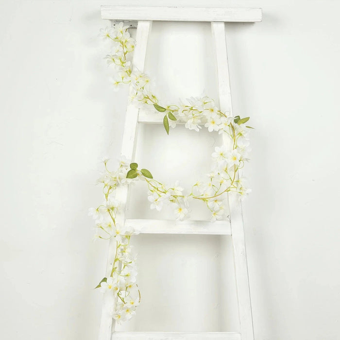 2 Silk Flower Garland Vine Light Jasmine Design