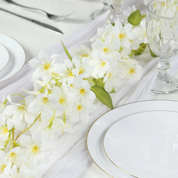 2 Silk Flower Garland Vine Light Jasmine Design