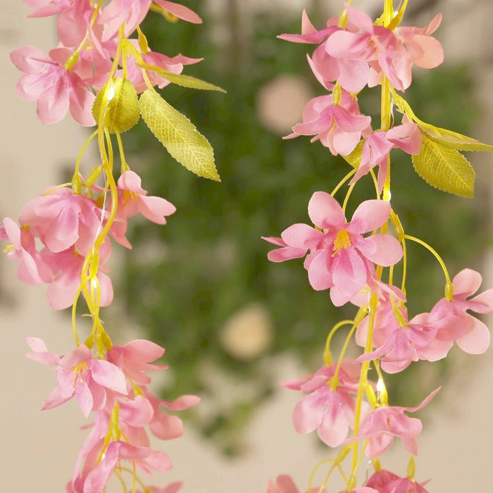 2 Silk Flower Garland Vine Light Jasmine Design