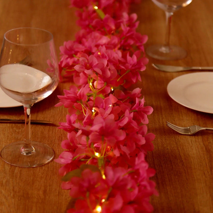 2 Silk Flower Garland Vine Light Jasmine Design