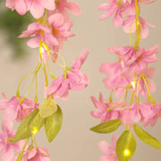 2 Silk Flower Garland Vine Light Jasmine Design