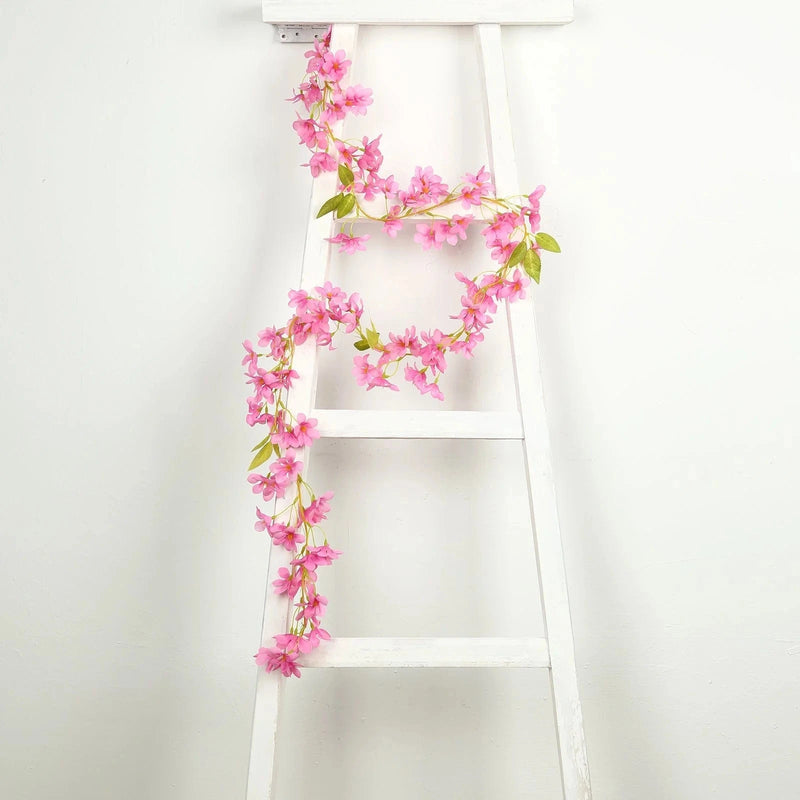 2 Silk Flower Garland Vine Light Jasmine Design