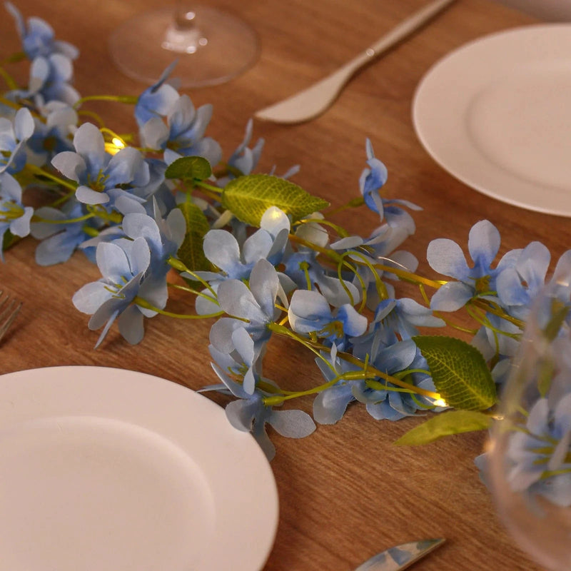 2 Silk Flower Garland Vine Light Jasmine Design