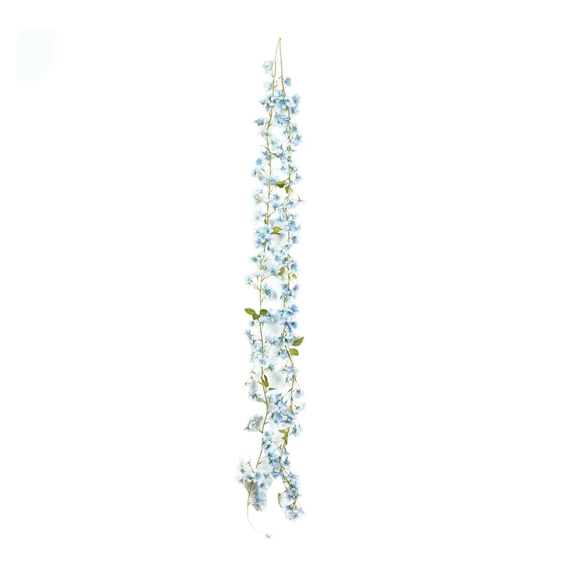 2 Silk Flower Garland Vine Light Jasmine Design LEDSTR_ARTI_012_BLUE