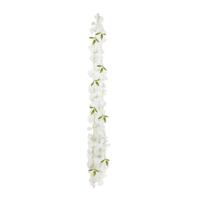 2 Silk Flower Garland Vine Light Jasmine Design LEDSTR_ARTI_012_WHT