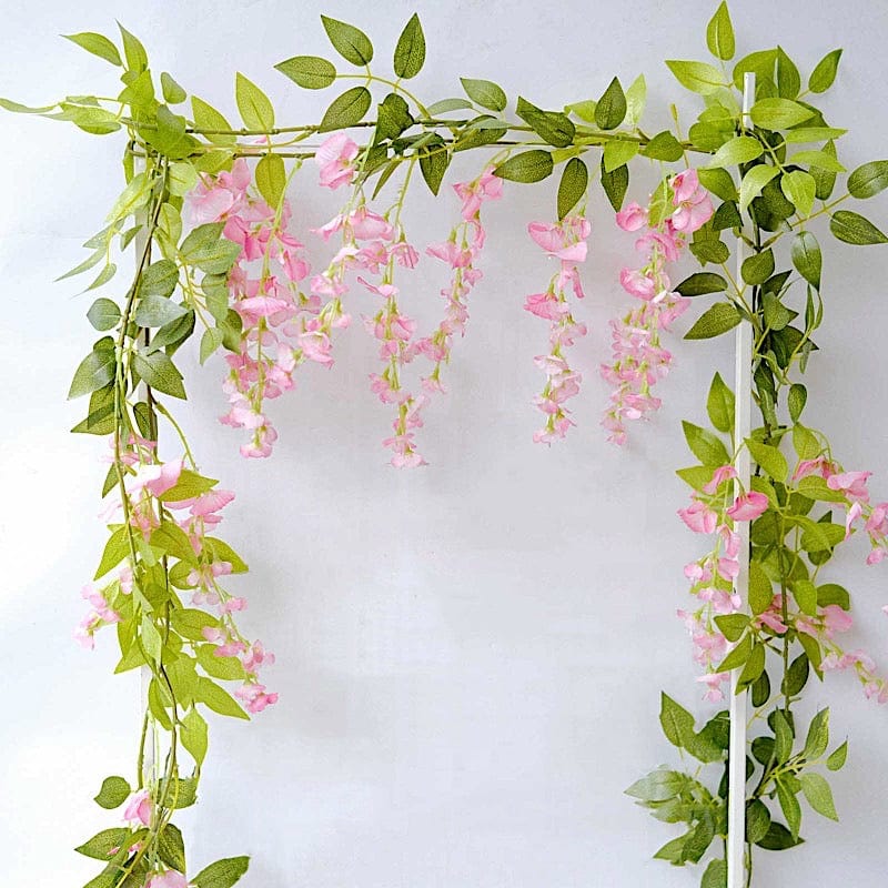 2 Silk Wisteria Flower Garland Hanging Vines