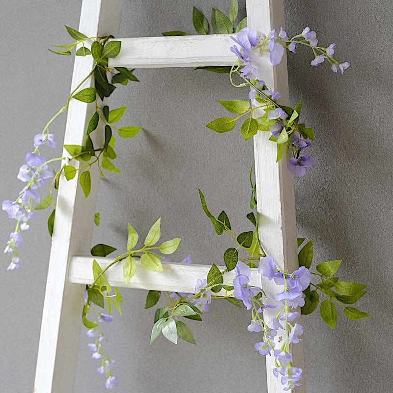 2 Silk Wisteria Flower Garland Hanging Vines