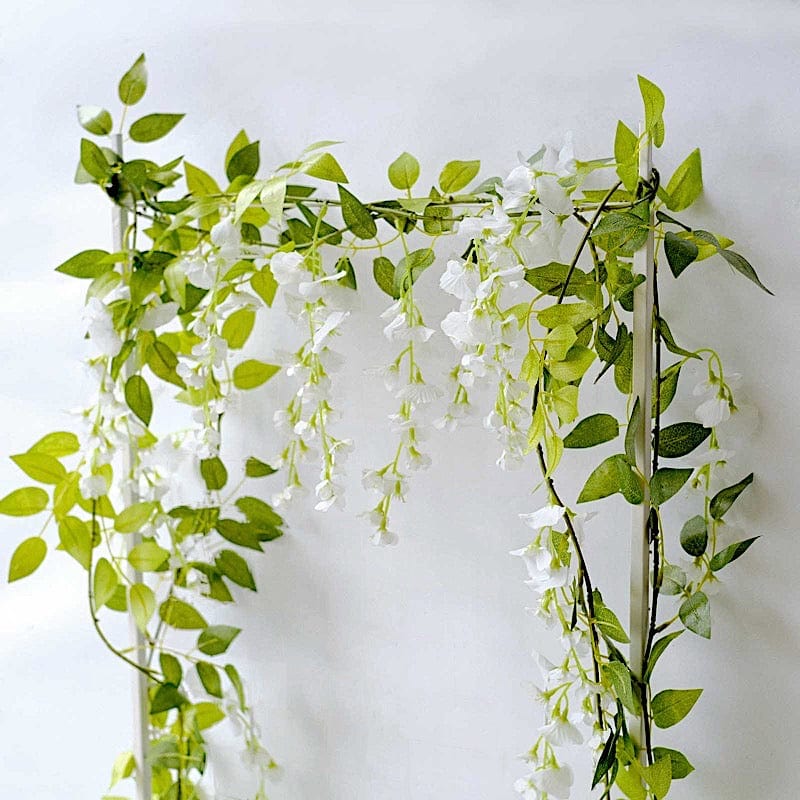 2 Silk Wisteria Flower Garland Hanging Vines