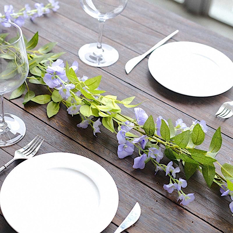 2 Silk Wisteria Flower Garland Hanging Vines