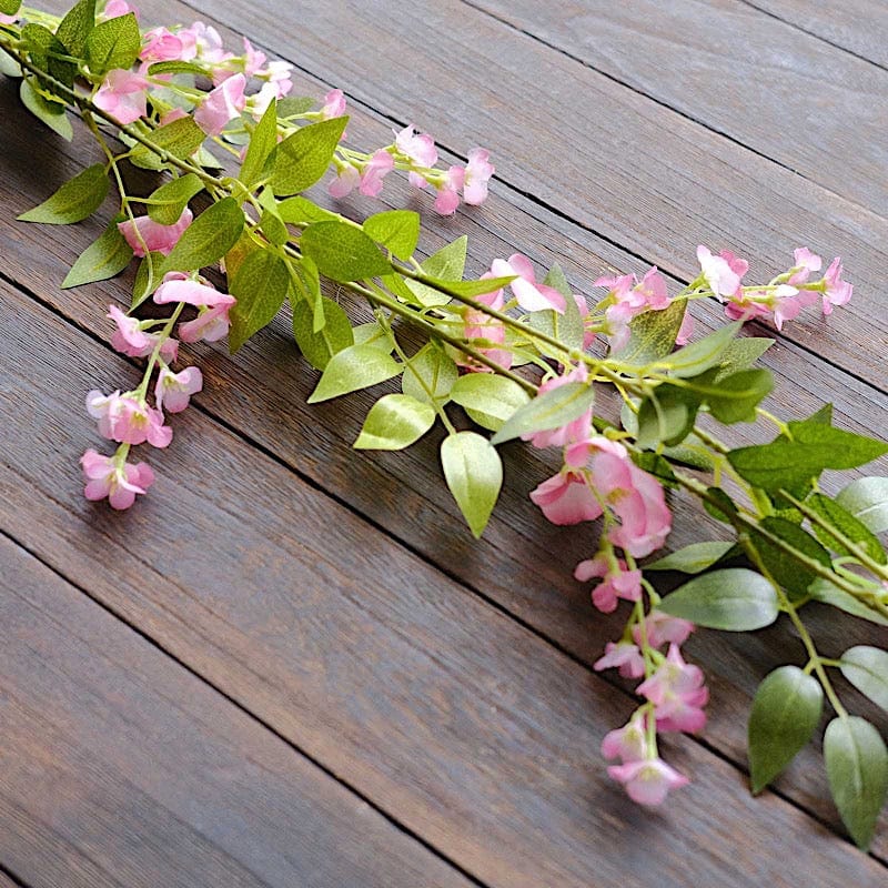 2 Silk Wisteria Flower Garland Hanging Vines