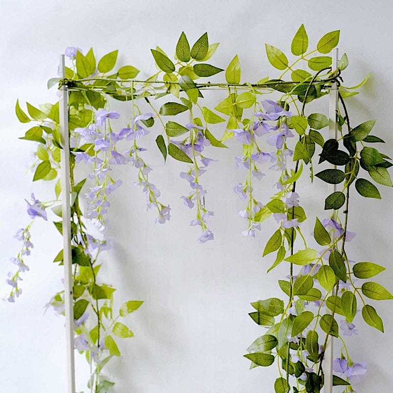 2 Silk Wisteria Flower Garland Hanging Vines