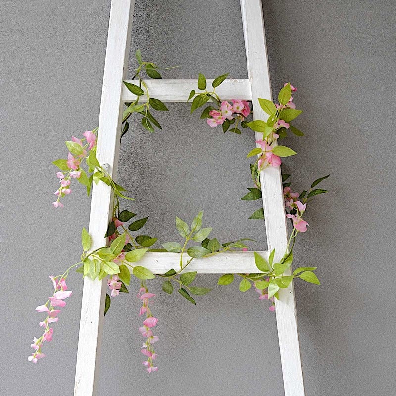 2 Silk Wisteria Flower Garland Hanging Vines