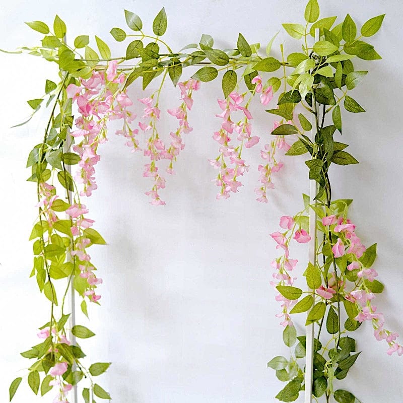 2 Silk Wisteria Flower Garland Hanging Vines