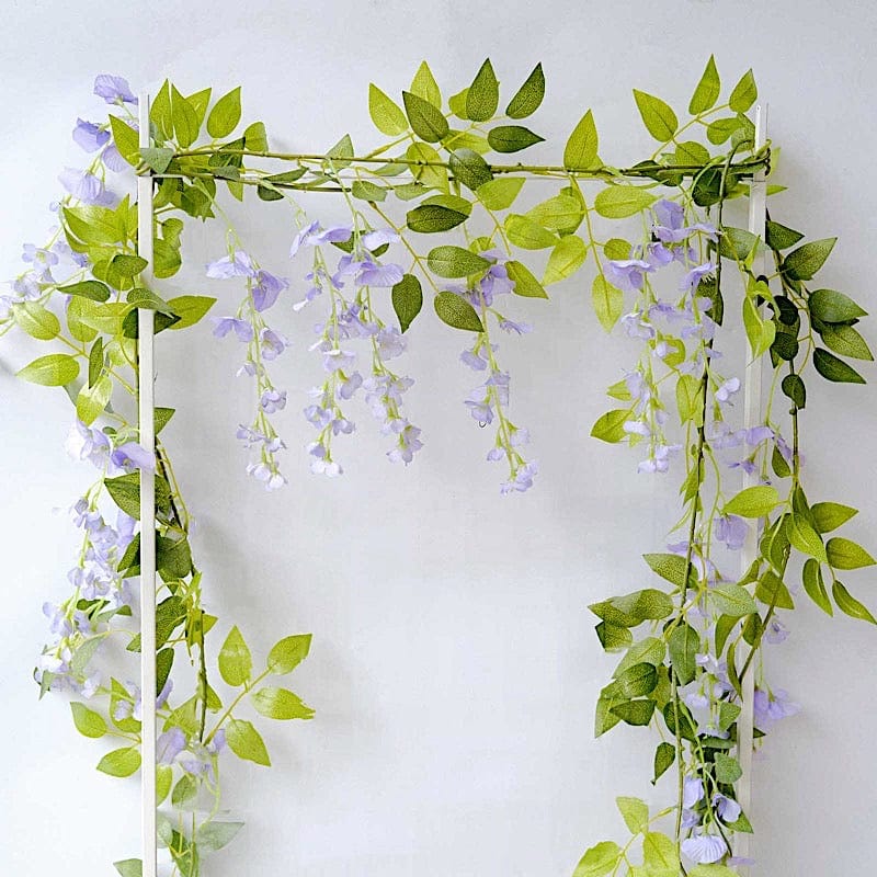 2 Silk Wisteria Flower Garland Hanging Vines