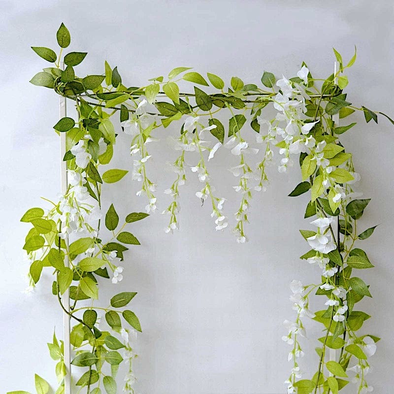 2 Silk Wisteria Flower Garland Hanging Vines