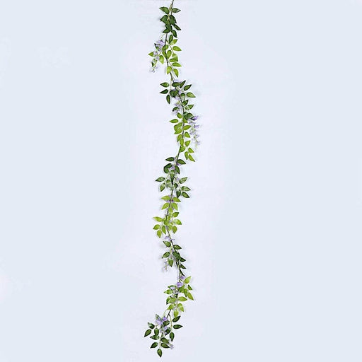 2 Silk Wisteria Flower Garland Hanging Vines ARTI_WIST03_LAV-1