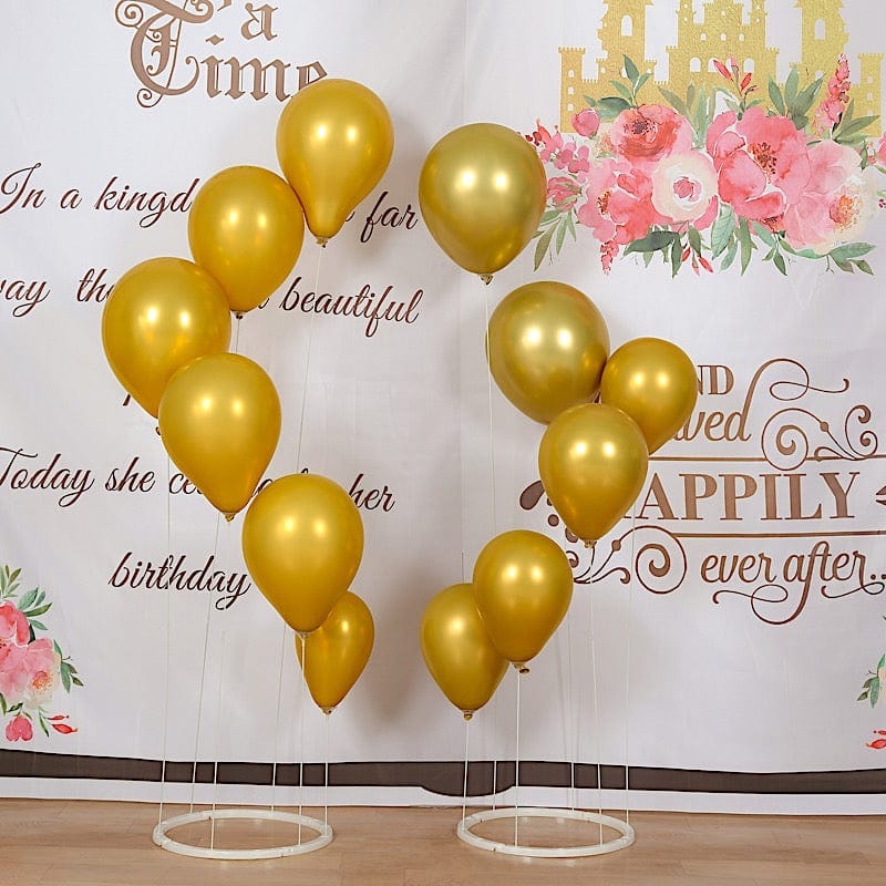 2 Spiral Plastic Balloon Tower Stands with Round Base - White BLOON_STAND08_RND3