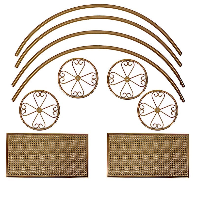 2-Tier Cinderella Carriage Metal Cake Stand - Gold CAKE_STND_COACH02_28_GOLD