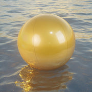 2 Vinyl Inflatable Beach Balls - Gold