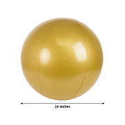 2 Vinyl Inflatable Beach Balls - Gold