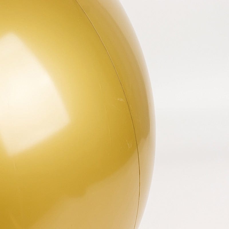 2 Vinyl Inflatable Beach Balls - Gold