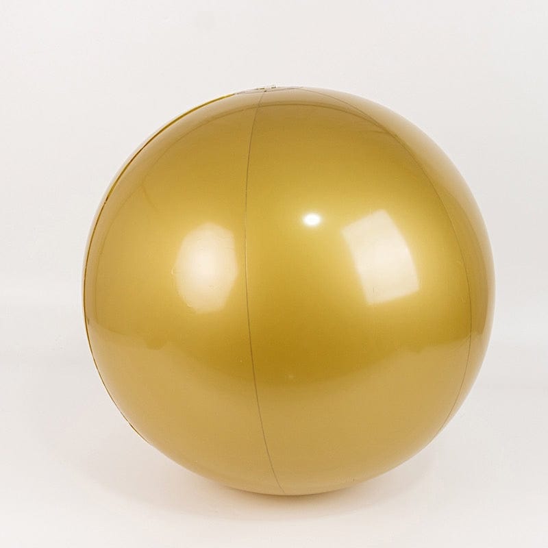 2 Vinyl Inflatable Beach Balls - Gold