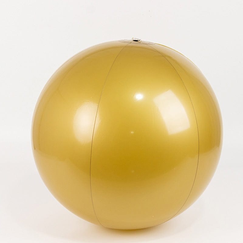 2 Vinyl Inflatable Beach Balls - Gold