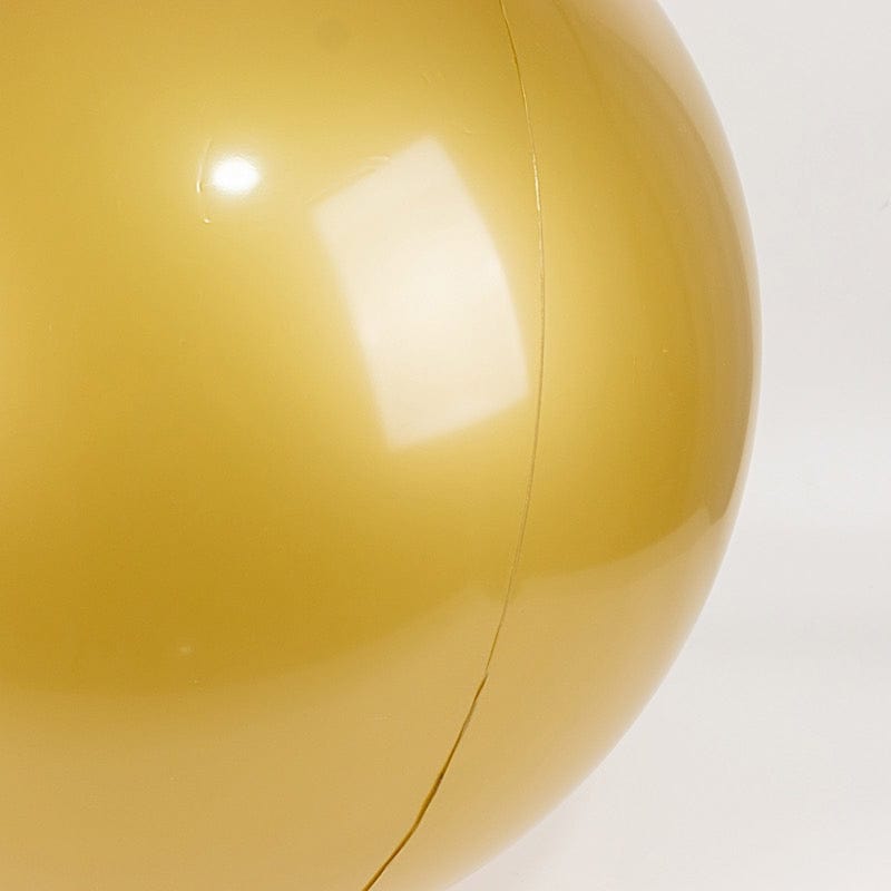 2 Vinyl Inflatable Beach Balls - Gold
