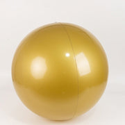 2 Vinyl Inflatable Beach Balls - Gold