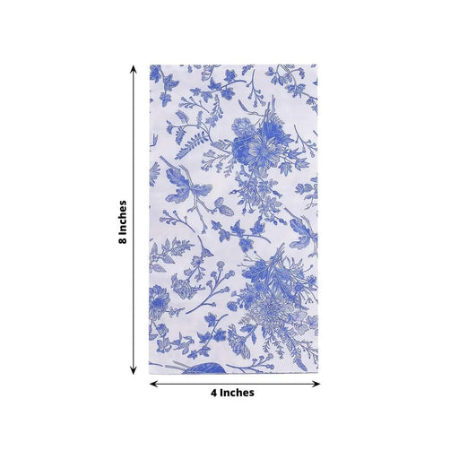 20 Floral 2 Ply French Toile Paper Disposable Dinner Napkins