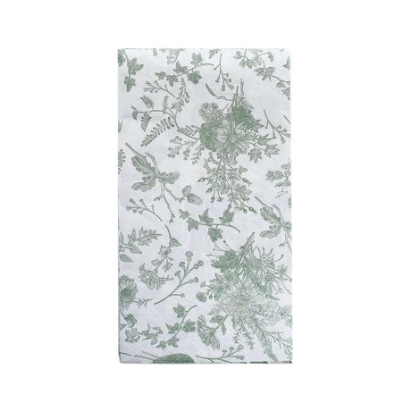 20 Floral 2 Ply French Toile Paper Disposable Dinner Napkins NAP_DIN16_SAGE