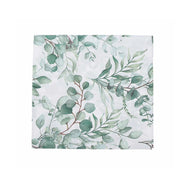 20 Leaves Design 13" x 13" Dinner Paper Napkins - White and Green NAP_BEV08_GRN