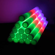 20 LED Foam Glow Sticks with 3 Flashing Modes - Assorted LED_STCK01_18_ASST
