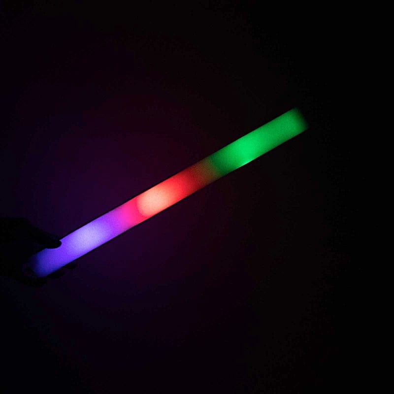 20 LED Foam Glow Sticks with 3 Flashing Modes - Assorted LED_STCK01_18_ASST