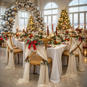 20 Pack 9 ft Shimmer Sheer Drape Chair Decor