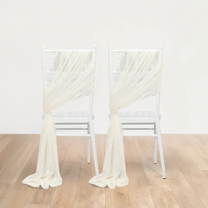 20 Pack 9 ft Shimmer Sheer Drape Chair Decor