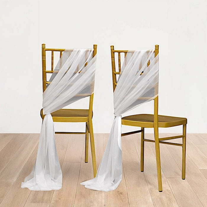 20 Pack 9ft Shimmer Sheer Drape Chair Decor - Sheer