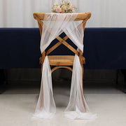 20 Pack 9ft Shimmer Sheer Drape Chair Decor - Sheer