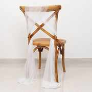 20 Pack 9ft Shimmer Sheer Drape Chair Decor - Sheer