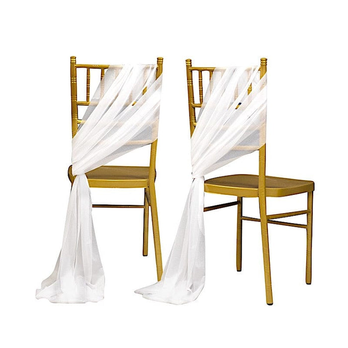 20 Pack 9ft Shimmer Sheer Drape Chair Decor - Sheer
