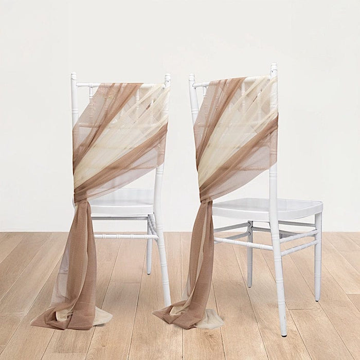20 Pack 9ft Shimmer Sheer Drape Chair Decor - Sheer