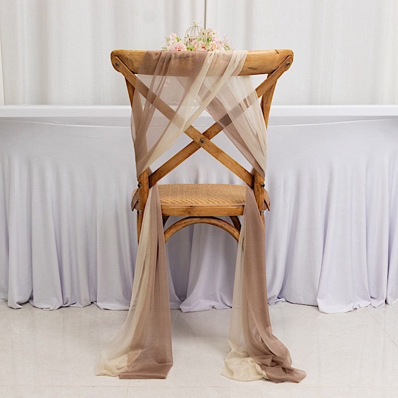 20 Pack 9ft Shimmer Sheer Drape Chair Decor - Sheer