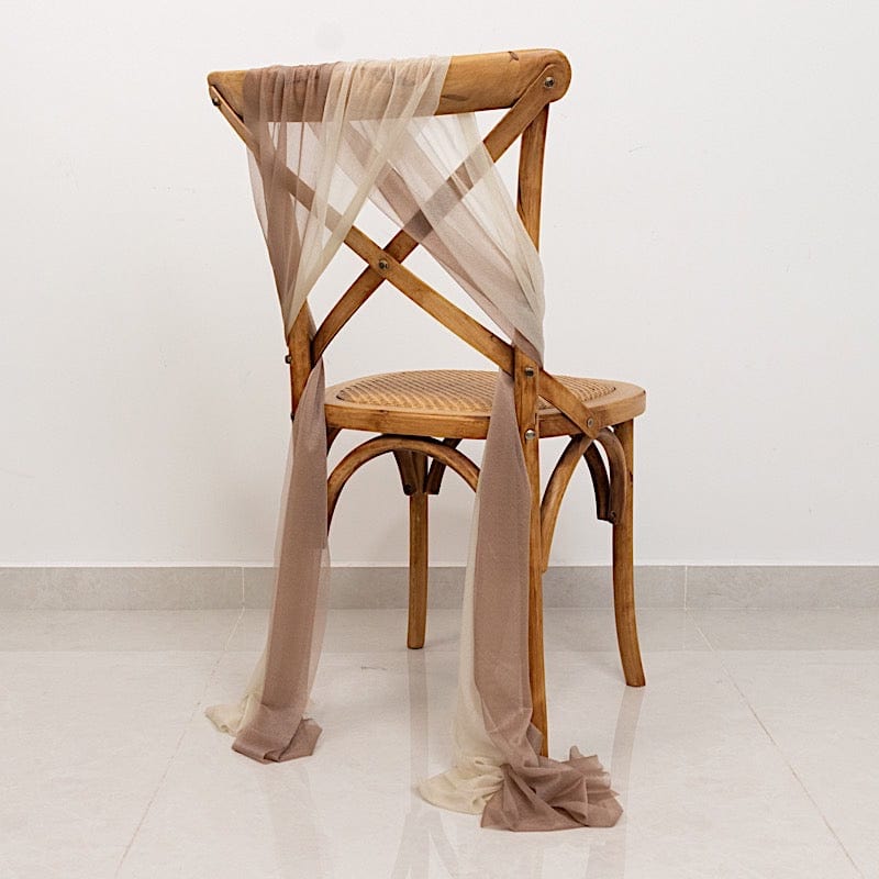 20 Pack 9ft Shimmer Sheer Drape Chair Decor - Sheer