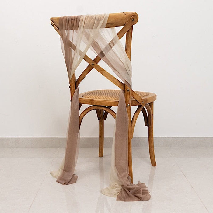 20 Pack 9ft Shimmer Sheer Drape Chair Decor - Sheer