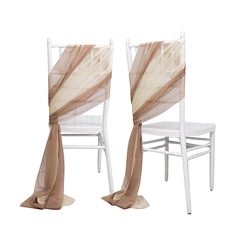 20 Pack 9ft Shimmer Sheer Drape Chair Decor - Sheer