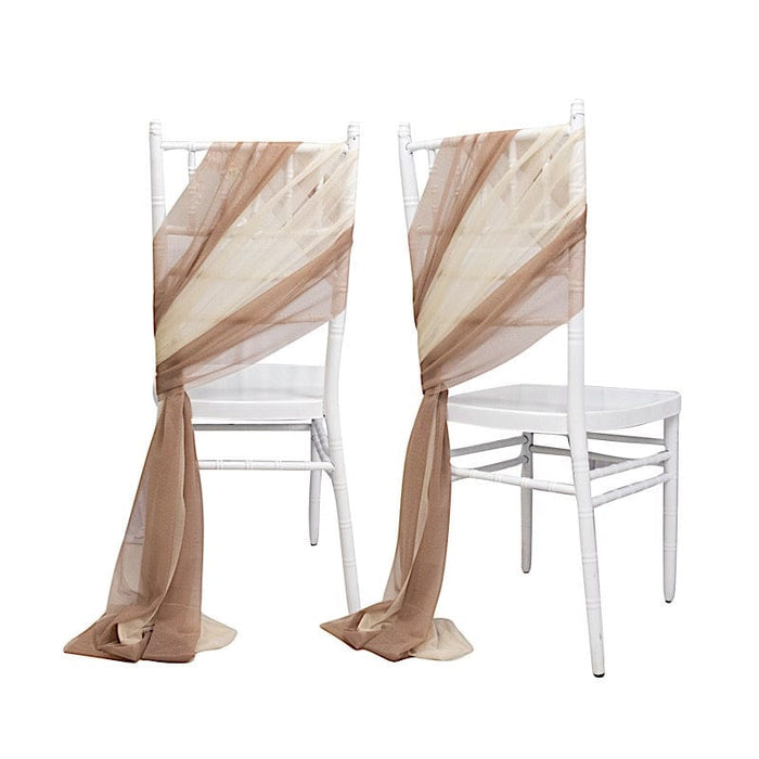 20 Pack 9ft Shimmer Sheer Drape Chair Decor - Sheer