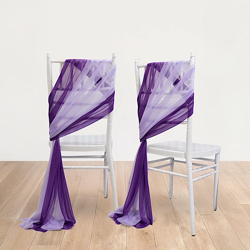 20 Pack 9ft Shimmer Sheer Drape Chair Decor - Sheer
