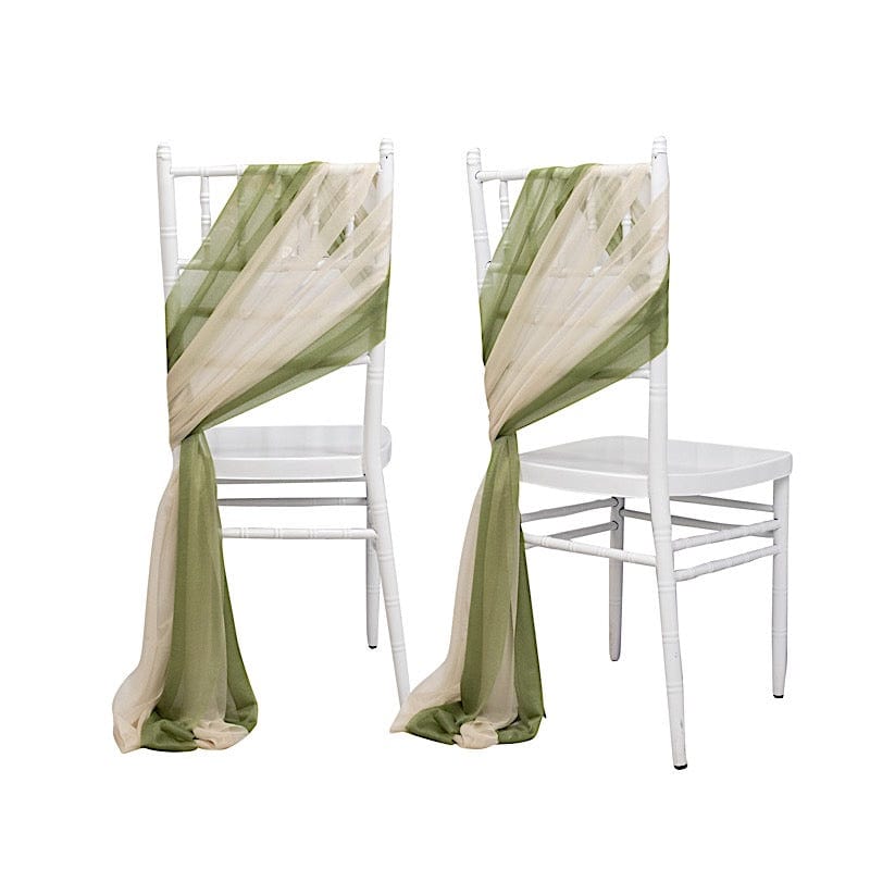 20 Pack 9ft Shimmer Sheer Drape Chair Decor - Sheer