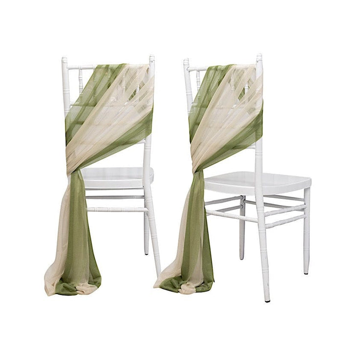 20 Pack 9ft Shimmer Sheer Drape Chair Decor - Sheer