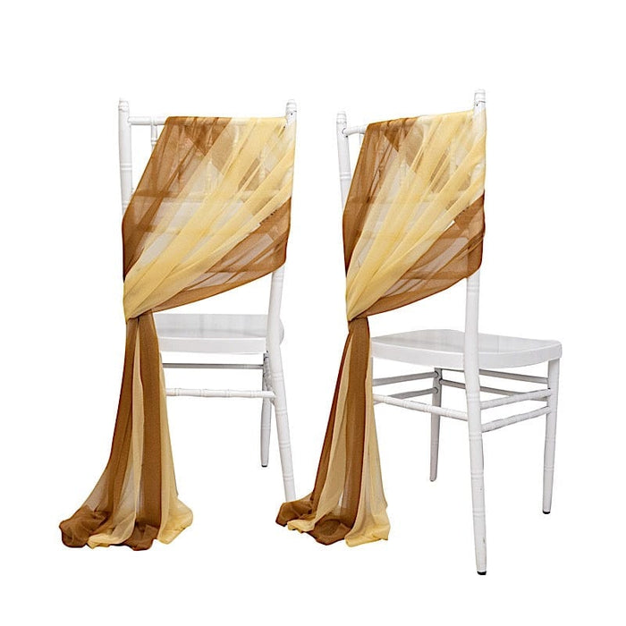 20 Pack 9ft Shimmer Sheer Drape Chair Decor - Sheer